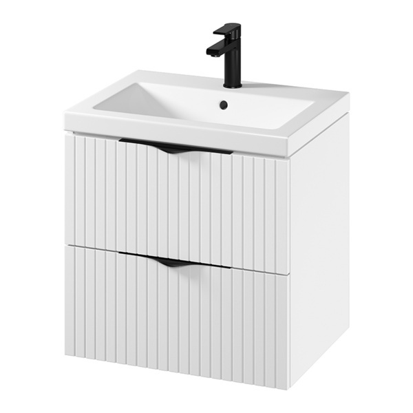 Set mobilier cu lavoar Cersanit Tirso 60 C142, alb mat, S801-545